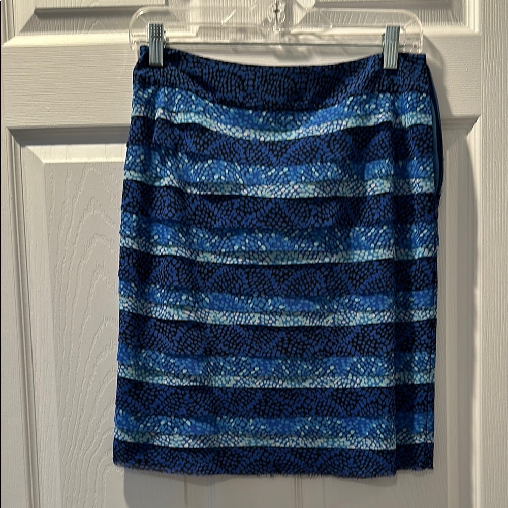 Blue Patterned Women's Skirt